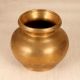 Engraved Brown Finish Brass Holy Water Pot for Decoration