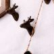 Antique Deer Metal Heavy Duty Wall Hooks-Pack of 3