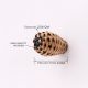 Decorative Rattan Natural Black Wall Hooks-6 Pieces