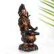 Vintage Buddhist Deity Avalokiteshvara Padmapani Copper Statue