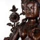 Vintage Finish Goddess Green Tara Copper Statue in Tibetan Art