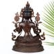 Vintage Finish Goddess Green Tara Copper Statue in Tibetan Art