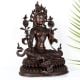 Vintage Finish Goddess Green Tara Copper Statue in Tibetan Art