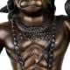Vintage Lord Hanuman Brass Statue in Tibetan Art for Decor