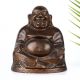 Handcrafted Laughing Buddha Brass Statue in Chinese Art