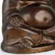 Handcrafted Laughing Buddha Brass Statue in Chinese Art