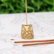 Golden Brass Owl Incense Stick Holder