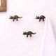 Antique Modern Iron Rhinoceros Wall Hooks-Pack of 3