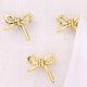 Gold Metal Bow Wall Hooks-3 Pieces