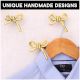 Gold Metal Bow Wall Hooks-3 Pieces