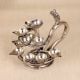 Handcrafted Nickel Plated Brass Aarti Oil Lamp for Prayer Room