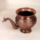 Engraved Brown Finish Copper Water Pot with Nandi Head Spout
