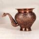 Engraved Brown Finish Copper Water Pot with Nandi Head Spout