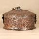 Handcrafted Traditional Copper Jewelry Box in Vintage Finish