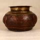 Handmade Brown Finish Brass Copper Pot for Flower Decoration