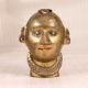 Traditional Brown Brass Gauri Head Statue for Temple