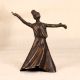 Dark Finish Finest Brass Lady Dancing Statue for Decoration