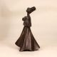 Dark Finish Finest Brass Lady Dancing Statue for Decoration