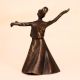 Dark Finish Finest Brass Lady Dancing Statue for Decoration