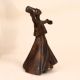 Dark Finish Finest Brass Lady Dancing Statue for Decoration