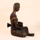 Brown Finish Brass Lady Musician Statue for Vintage Collection