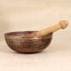 Vintage Sturdy Bell Metal Meditation Bowl with Wooden Mallet