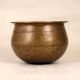Handmade Plain Brown Finish Brass Holy Pot for Flower Decor
