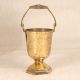 English Art Vintage Brass Cup with Handle for Flower Decor