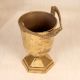 English Art Vintage Brass Cup with Handle for Flower Decor