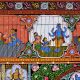 Lord Krishna's Life Pattachitra Cloth Paper Painting for Decoration