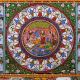 Lord Krishna's Life Pattachitra Cloth Paper Painting for Decoration