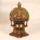 Vintage High-Quality Brass Gajalakshmi Oil Lamp for Prayer Room
