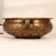 Handcrafted Engraved Finest Brass Urli in Vintage Finish