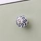 Black Tiny Flower Ceramic Knob