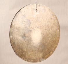 Handmade Finest Brass Round Bell with Wooden Mallet for Decor
