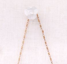 White Small Rose Ceramic Wall Hook