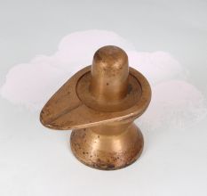 Plain Brown Finest Brass Shivling Statue for Prayer Room