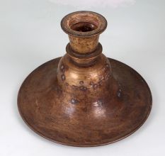 Plain Brown Vintage Brass Hookah Base for Flower Decoration