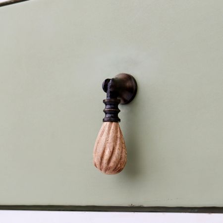 Decorative Natural Wooden Drop Cabinet Drawer Knob