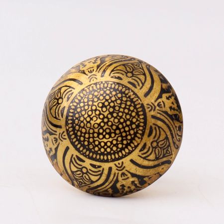 Modern Brass Floral Drawer Knobs