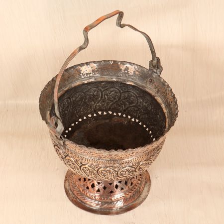 Handmade Vintage Finish Copper Bucket for Home Decoration