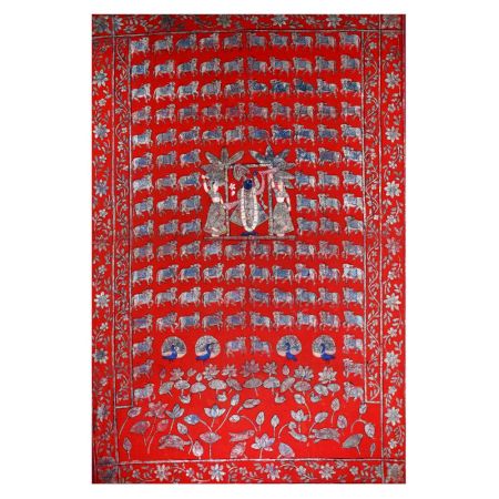 Vintage Lord Shrinathji (Lord Krishna) Pichwai Painting on Cloth