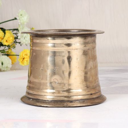 Shiny Premium Brass Panchpatra Pot for Home Decoration