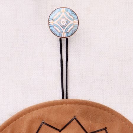 Turquoise Ceramic Floral Wall Hook