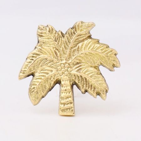Golden Brass Tree Shaped Cabinet Knob