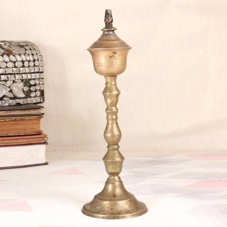 Indian Traditional Finest Brass Oil Lamp for Vintage Collection