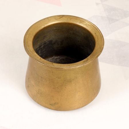 Traditional South Indian Brass Holy Panchpatra Pot for Rituals