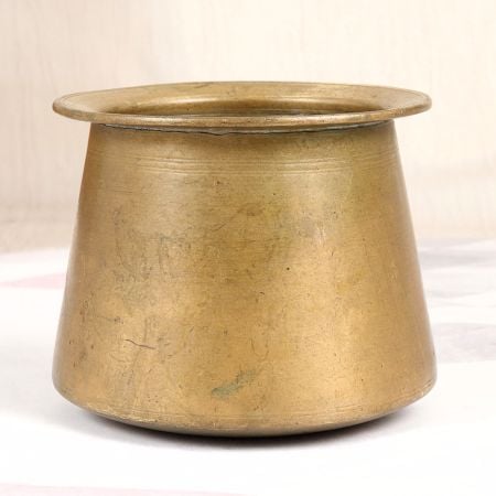 Traditional South Indian Brass Holy Panchpatra Pot for Rituals