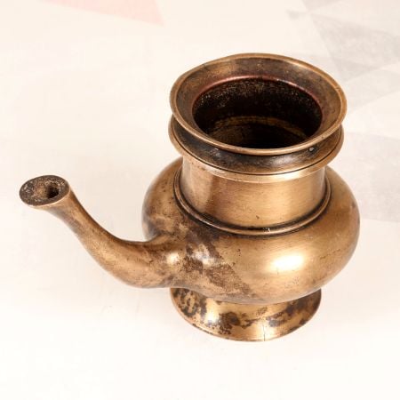 Indian Beautiful Finest Brass Holy Water Pot for Prayer Room