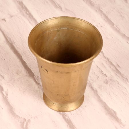 Indian Handcrafted Brass Holy Panchpatra Cup for Rituals